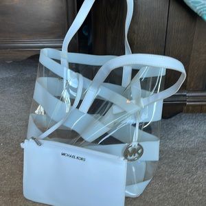 Michael Kors clear vinyl tote